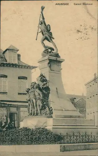 CPA Maubeuge Carnot Denkmal 1918