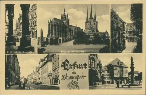 Erfurt Marktstraße, Dom u. Severikirche, am Dämmchen, Am Anger, Rathaus 1935