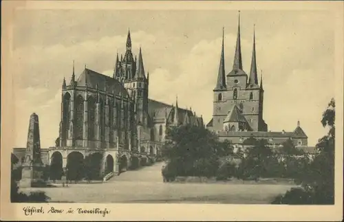 Ansichtskarte Erfurt Erfurter Dom und St. Severikirche 1929