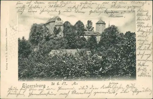 Ansichtskarte Elgersburg Schloss Elgersburg 1902
