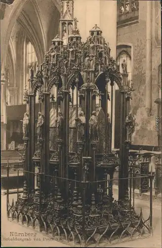Ansichtskarte Nürnberg Sebaldusgrab - Kirche 1922 