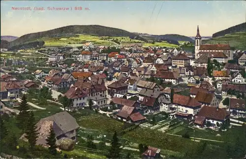 Ansichtskarte Bonndorf (Schwarzwald) Blick auf die Stadt 1912 