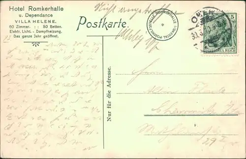 Ansichtskarte Oker-Goslar Okertal bei Mondschein 1920