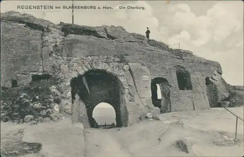 Ansichtskarte Blankenburg (Harz) Burg/Burgruine Regenstein - Oberburg 1910