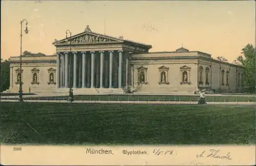 Ansichtskarte München Glyptothek 1907 