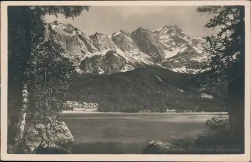 Ansichtskarte Grainau Eibsee, Zugspitze 1932