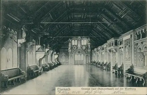 Ansichtskarte Eisenach Wartburg - Grosser Saal 1906