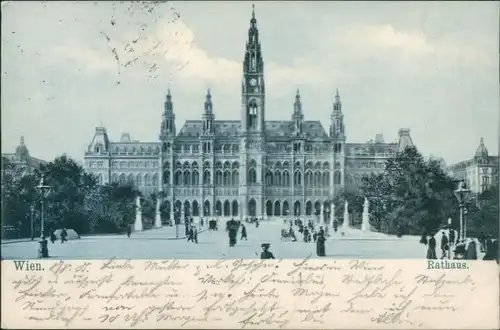Ansichtskarte Wien Wiener Rathaus 1905