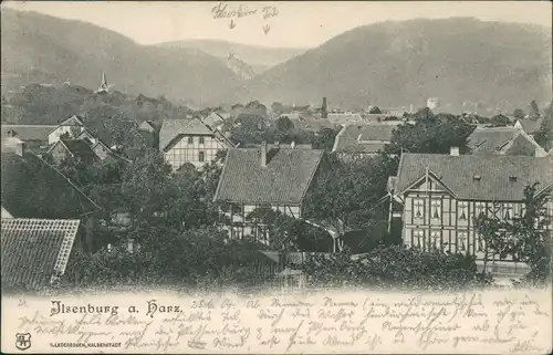Ansichtskarte Ilsenburg (Harz) Blick über die Stadt 1904