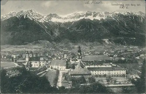 Ansichtskarte Innsbruck Totalansicht mit Bergpanorama 1907