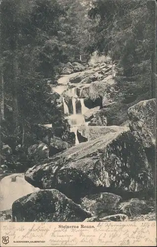 Ansichtskarte Wernigerode Steinerne Renne 1904