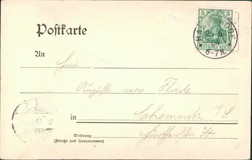 Ansichtskarte Wernigerode Steinerne Renne 1904