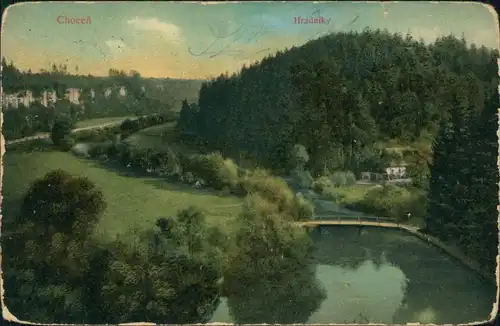 Ansichtskarte Chotzen Choceň Stadtpartie 1906