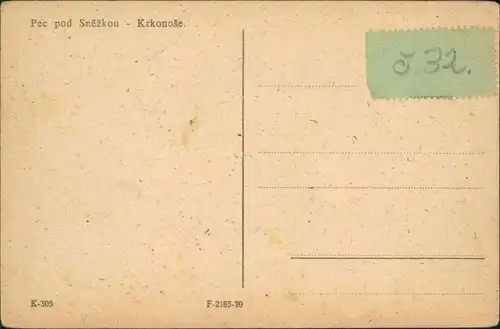 Ansichtskarte Petzer Pec pod Sněžkou Blick auf die Stadt 1930 