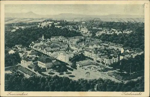 Ansichtskarte Franzensbad Františkovy Lázně Blick auf die Stadt 1929 