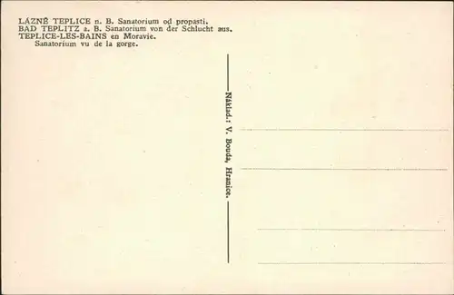 Teplitz - Schönau Teplice Sanatorium von der Schlucht auds 1937 