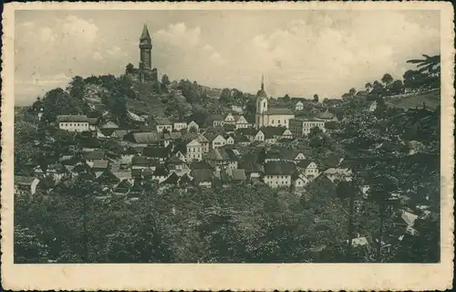 Ansichtskarte Stramberg (Strahlenberg) Štramberk Blick auf die Stadt 1922 