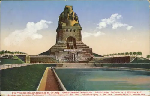 Ansichtskarte Leipzig Völkerschlachtdenkmal 1918