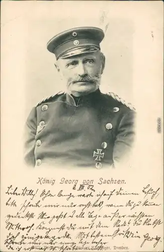 Ansichtskarte _Sachsen Portrait - König Georg von Sachsen 1902