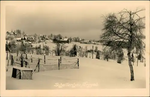 Schellerhau-Altenberg (Erzgebirge) Blick auf den Ort im Winter 1956