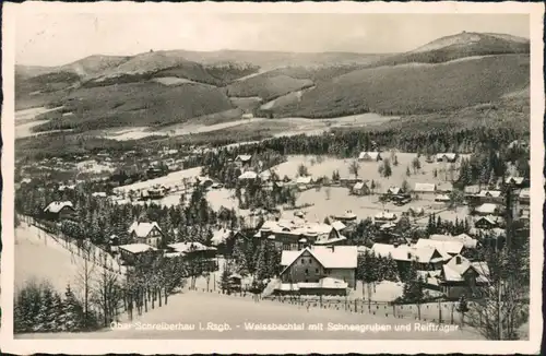Schreiberhau Szklarska Poręba Blick auf die Stadt im Winter 1936 