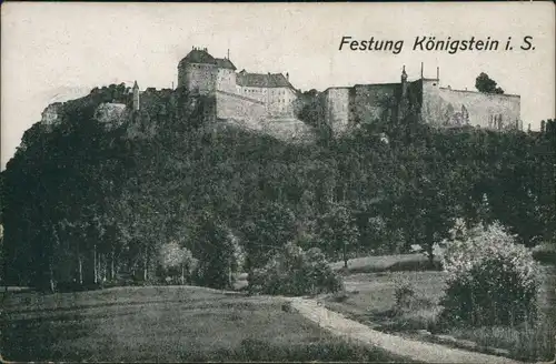 Ansichtskarte Königstein (Sächsische Schweiz) Weg zur Festung 1926 