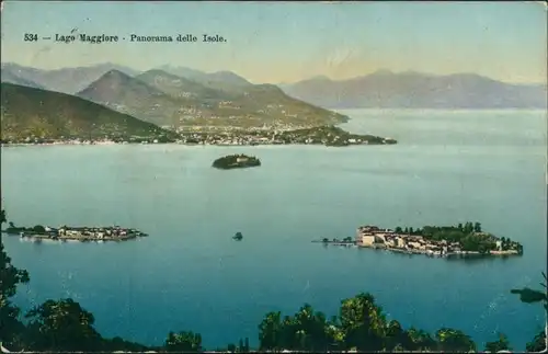 Ansichtskarte Stresa Stresa Lago Maggiore (Italien) mit Inseln 1911