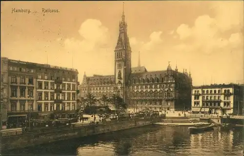 Ansichtskarte Hamburg Rathaus 1910