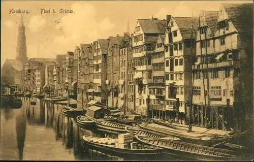 Ansichtskarte Hamburg Deichstrassenfleet 1910