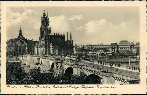Ansichtskarte Dresden Dresden Altstädter Elbufer 1938