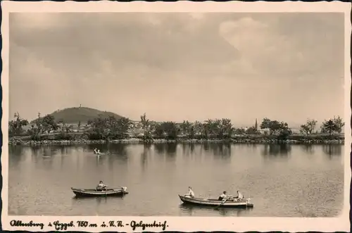 Ansichtskarte Altenberg (Erzgebirge) Ruderboote auf dem Galgenteich 1937