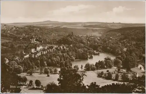 Ansichtskarte Greiz Blick auf die Stadt 1927
