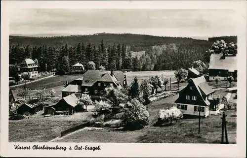 Ansichtskarte Oberbärenburg-Altenberg (Erzgebirge) Blick auf den Ort 1957