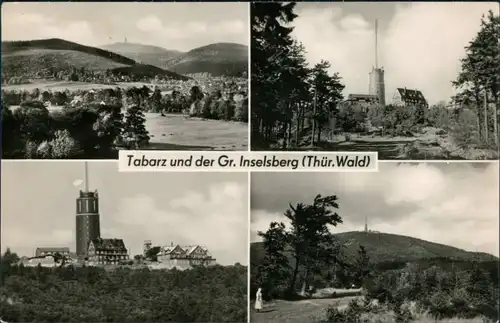 Ansichtskarte Tabarz/Thüringer Wald Blick auf den Ort, Großer Inselberg 1959