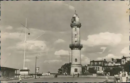 Ansichtskarte Warnemünde-Rostock Leuchtturm 1957