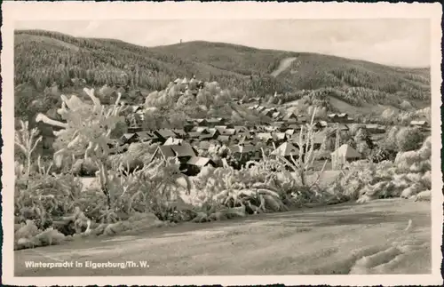 Ansichtskarte Elgersburg Blick auf den Ort im Winter 1963