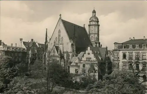 Ansichtskarte Leipzig Thomaskirche 1957