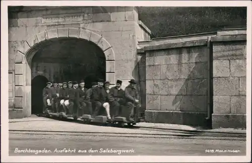 Ansichtskarte Berchtesgaden Ausfahrt aus dem Salzbergwerk 1934