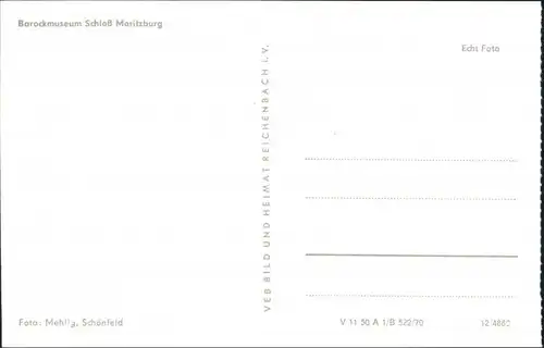 Ansichtskarte Moritzburg Kgl. Jagdschloss 1970