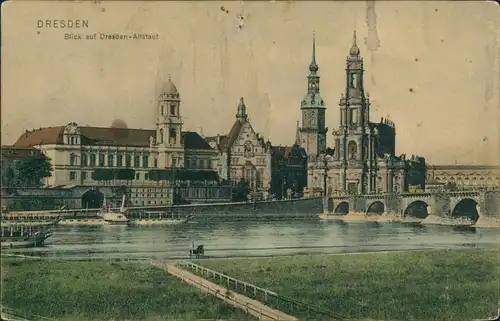 Ansichtskarte Dresden Dresden Altstädter Elbufer 1906
