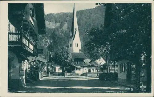 Ansichtskarte Bayrischzell Dorfpartie 1928