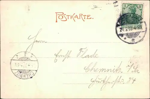 Ansichtskarte Tabarz/Thüringer Wald Aschenbergstein im Lauchagrund 1902