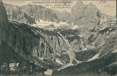 Ansichtskarte Garmisch-Partenkirchen Höllentalangerhütte 1902