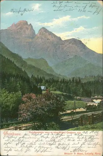 Johnsbach-Admont Gesäuse (Nationalpark) - Blick zum Reichenstein (2247 m) 1905