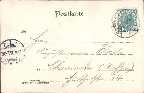 Ansichtskarte Döbling-Wien Leopoldsberg 423 m und Kahlberg 482 m 1905