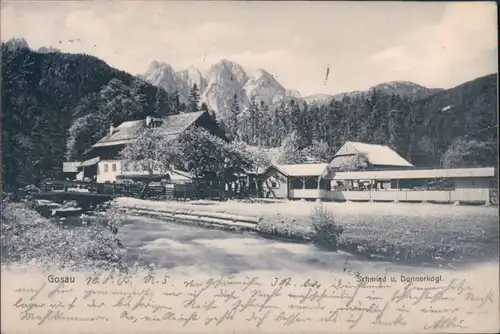 Ansichtskarte Gosau Schmied u. Donnerkogl. 1905