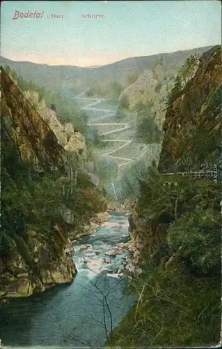 Ansichtskarte Treseburg Bodetal im Harz Schurre 1910