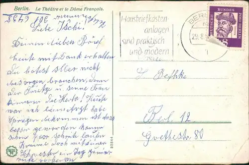 Mitte-Berlin Konzerthaus (Altes Schauspielhaus) und Französischer Dom 1960