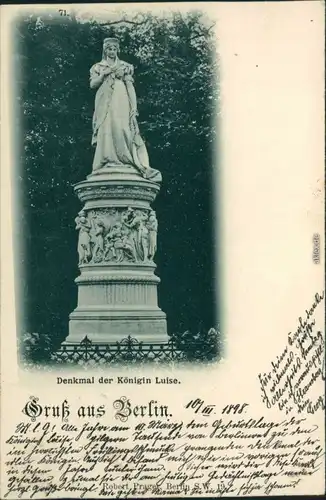 Ansichtskarte Berlin Denkmal der Königin Luise 1898