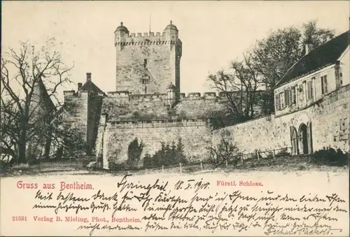 Ansichtskarte Bad Bentheim Burg/Schloss Bentheim 1900